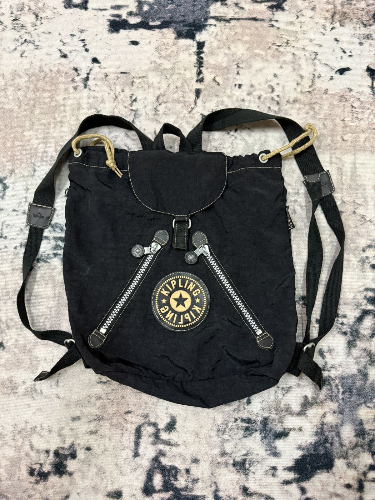 Japanese Brand × Vintage KIPLING NYLON DRAWSTRING BACKPACK Size ONE SIZE - 3 Thumbnail