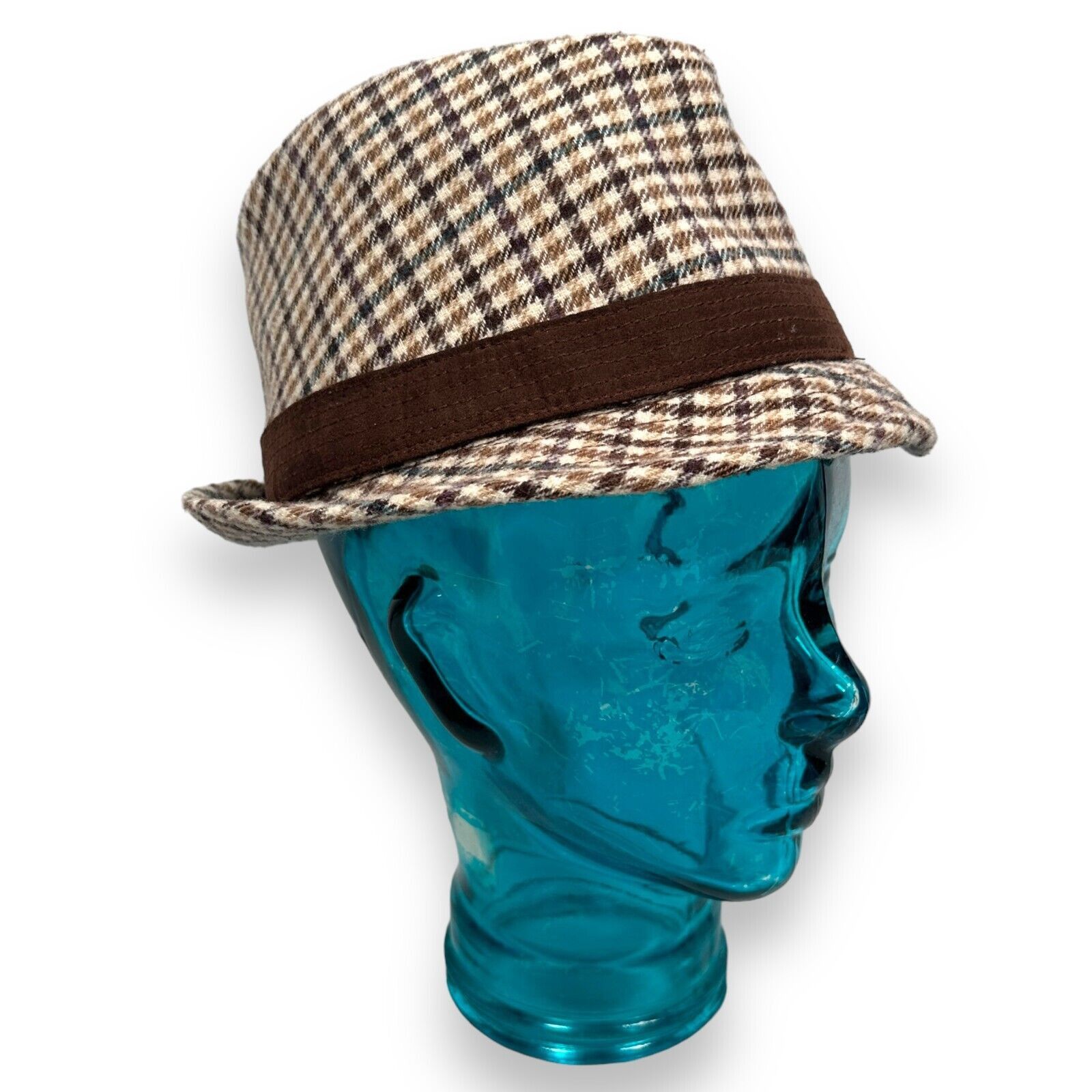 Goorin Bros. Goorin Bros Fedora Hat Medium Beige Brown Paid Band Trilby Size ONE SIZE - 1 Thumbnail