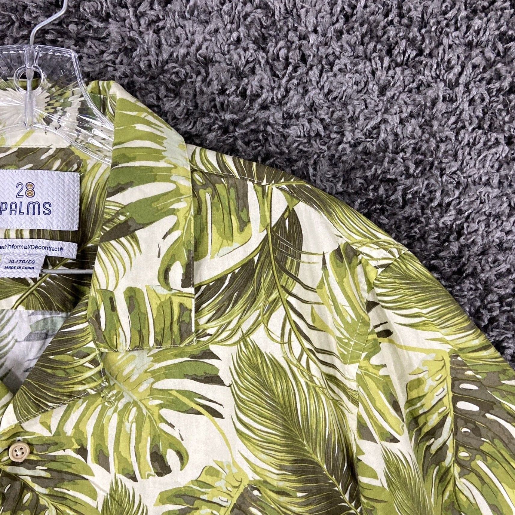 Vintage 28 Palm Shirt Men XL Green Hawaii Button-Up Mens Size US 36 / EU 52 - 4 Thumbnail