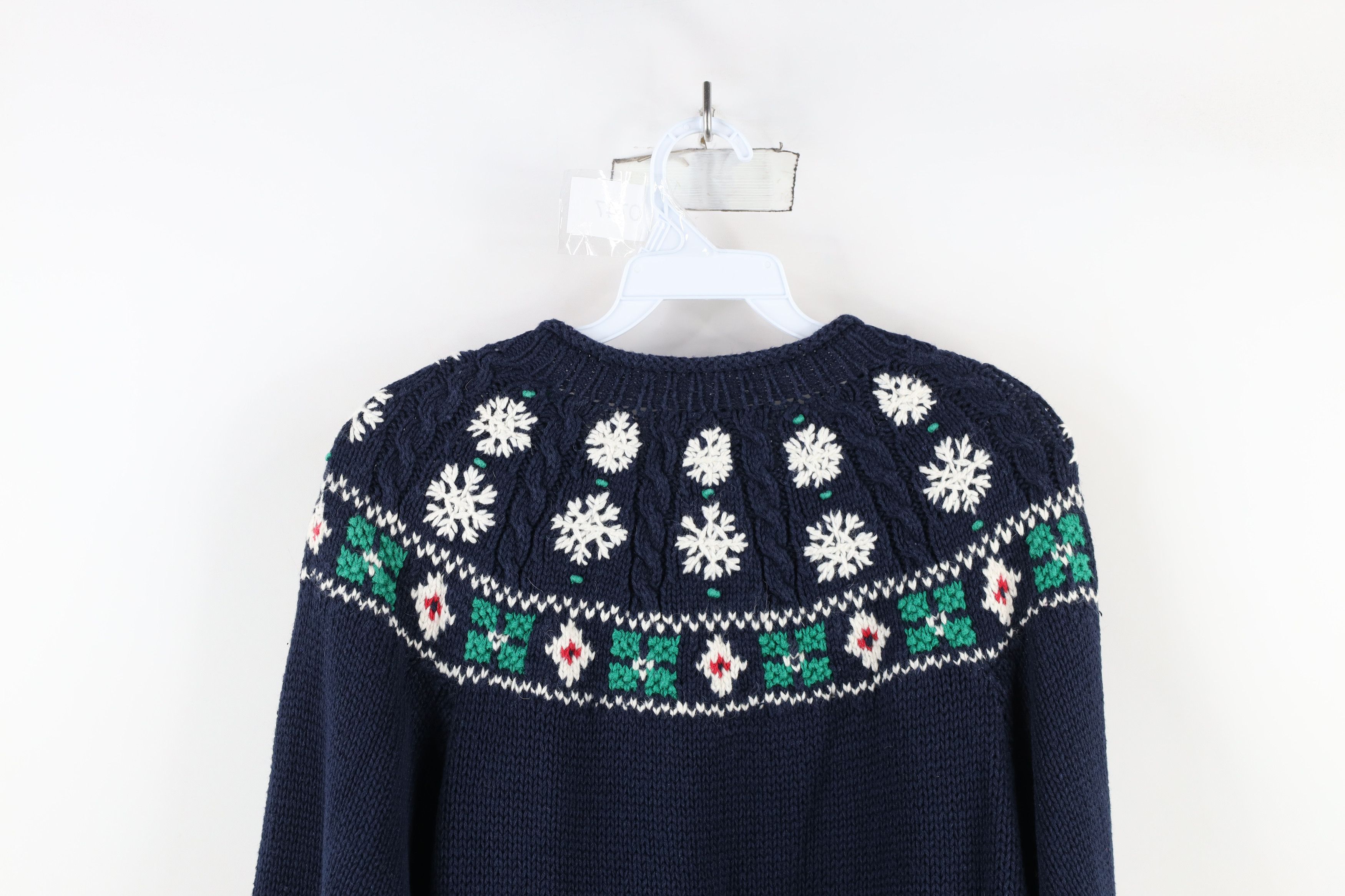 Vintage Vintage 90s Streetwear Snowflake Skiing Marled Sweater Size S / US 4 / IT 40 - 9 Thumbnail