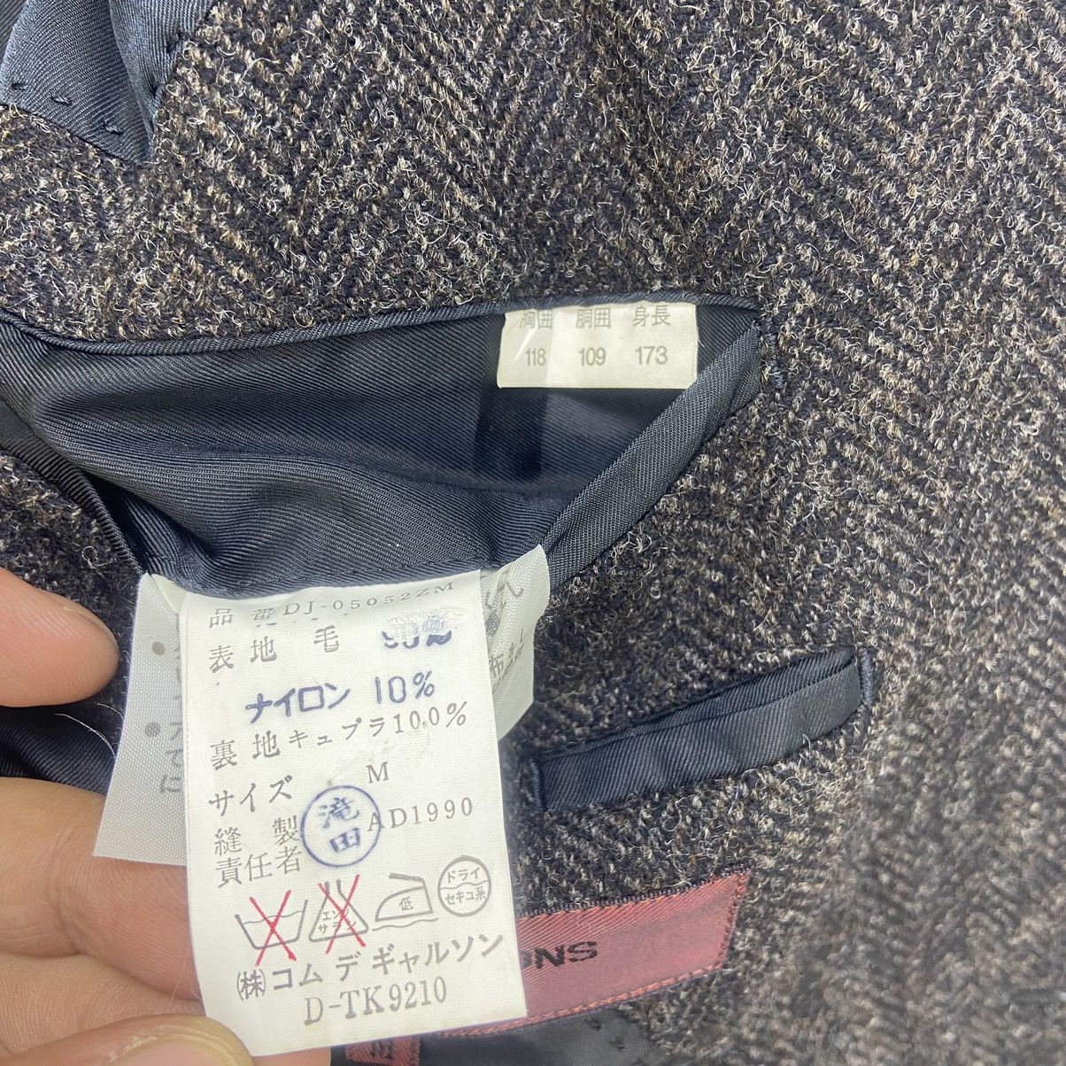 Comme des Garcons Homme 🔥AD1990 CDG Homme Deux Herringbone Laine Wool Coat Blazer Size US S / EU 44-46 / 1 - 13 Thumbnail