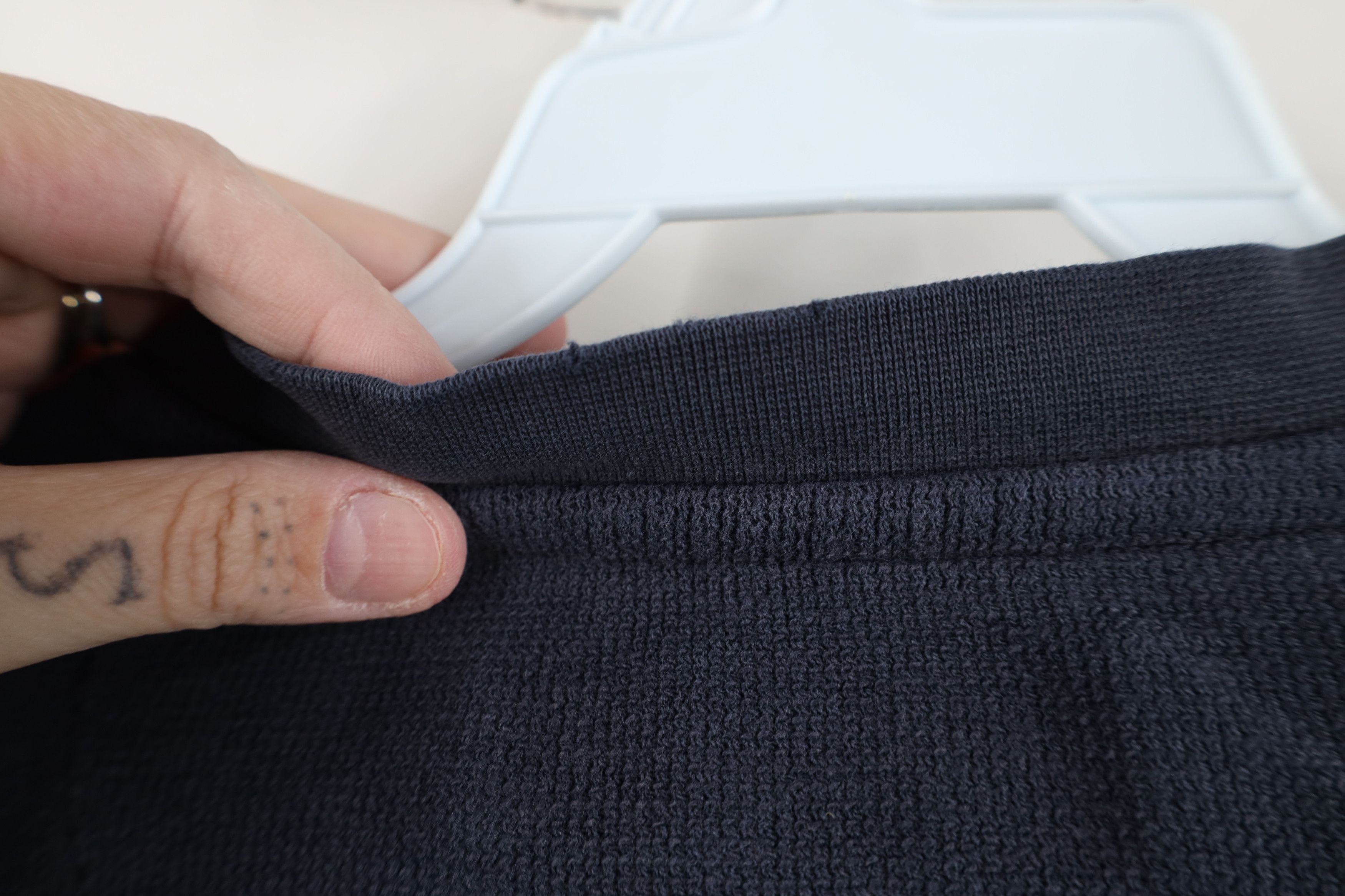 Vintage Vintage 90s Streetwear Waffle Knit Henley T-Shirt Blue Size US XXL / EU 58 / 5 - 11 Thumbnail