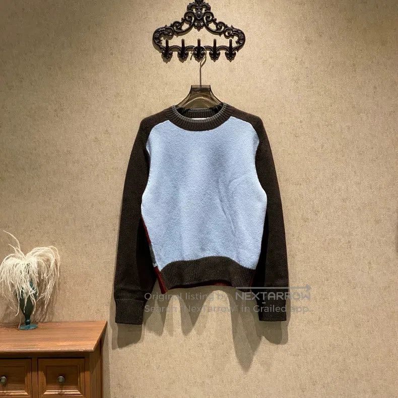 Hermes Hermes Colorblock Cashmere Knit Sweater Size L / US 10 / IT 46 - 1 Thumbnail