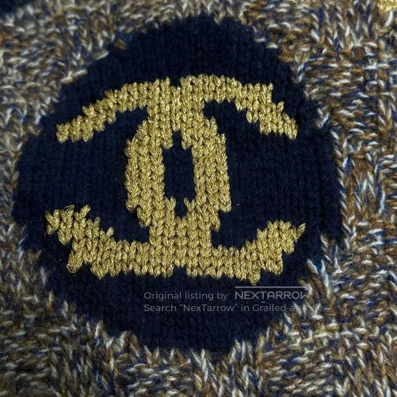 Chanel Chanel Castle series gold thread knitted pattern cashmere Size XS / US 0-2 / IT 36-38 - 8 Thumbnail