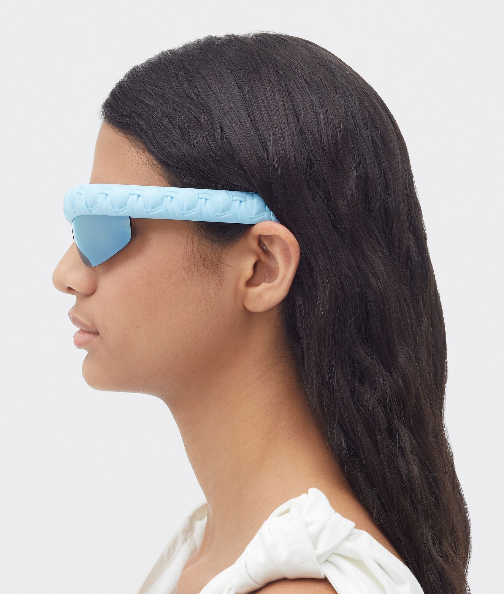Bottega Veneta o1n1vont0525 Size: OS / Unisex Pleat Wraparound Sunglasses Size ONE SIZE - 6 Thumbnail