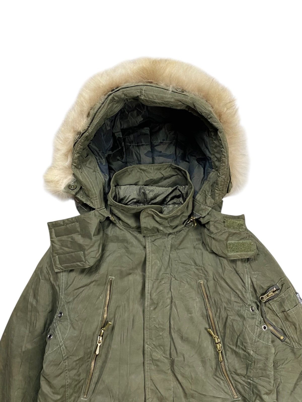 BUFFALO BOBS 2000s Buffalo Bobs Apocalypse Style Fur Hoodie Cargo Jacket Size US M / EU 48-50 / 2 - 7 Thumbnail