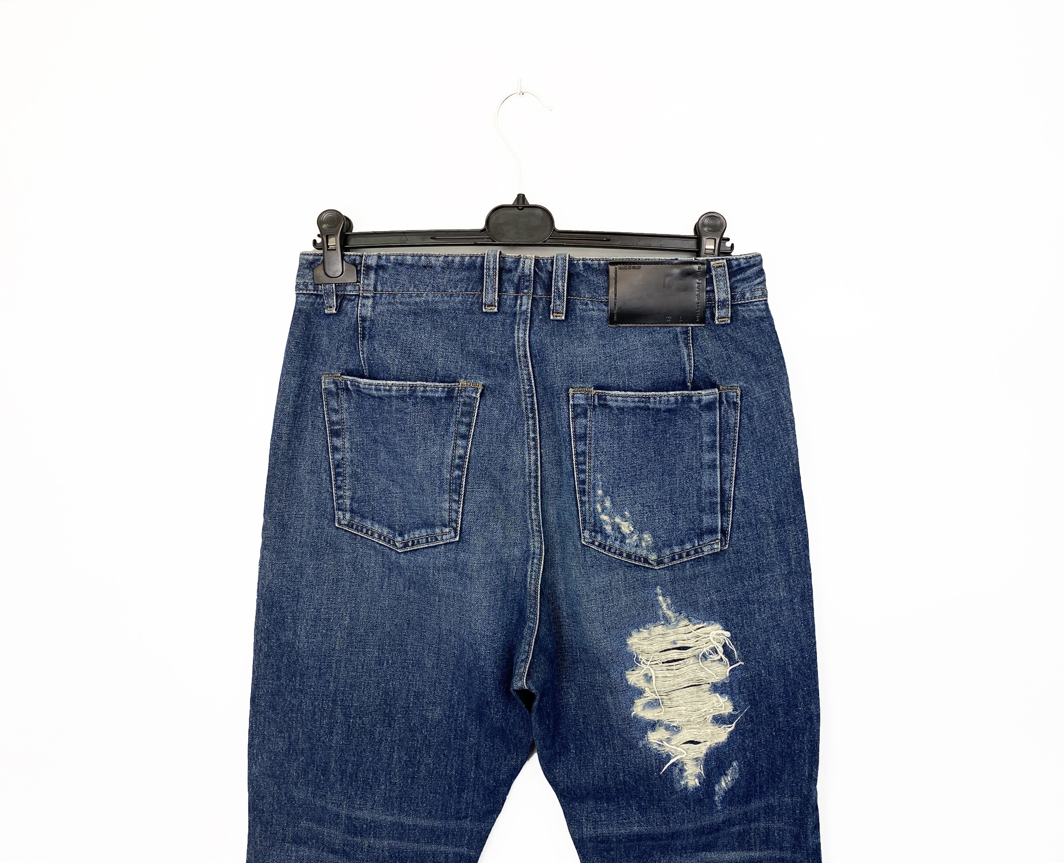 Diesel Black Gold NEW Diesel Black Gold Distressed Patchwork Denim Jeans Size US 28 / EU 44 - 8 Thumbnail