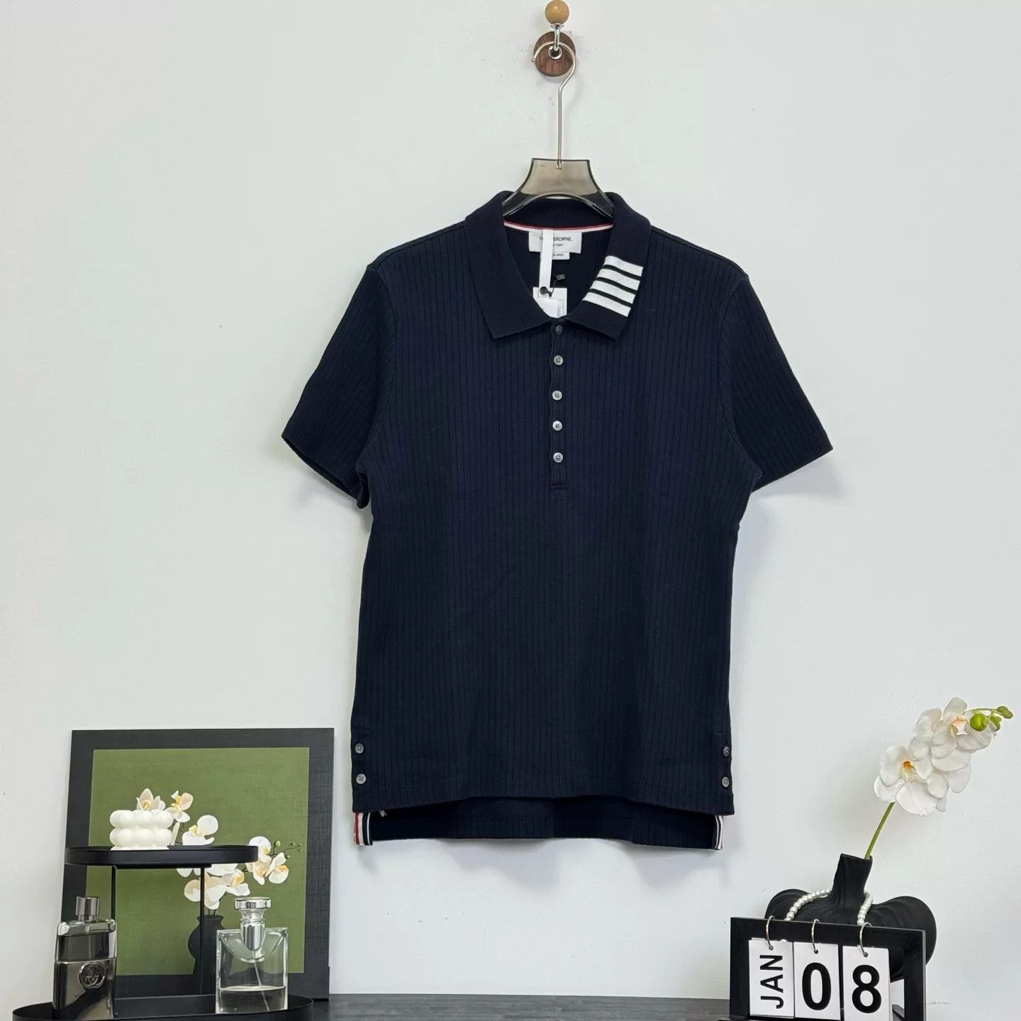 Thom Browne Thom Browne Striped Knit Polo Shirt Size US M / EU 48-50 / 2 - 1 Thumbnail