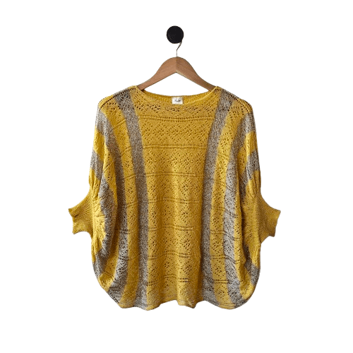 Japanese Brand 🍒 Rccal japan stripes knit poncho shirt Size M / US 6-8 / IT 42-44 - 1 Thumbnail