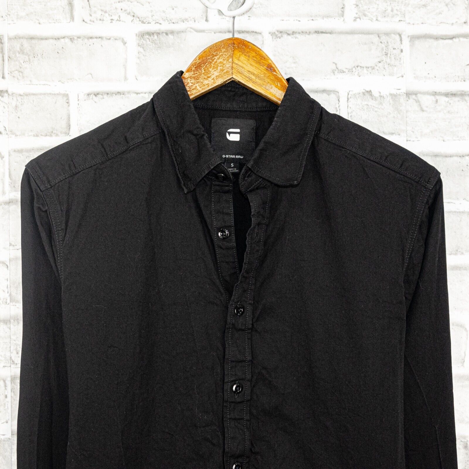 G-Star G Star Raw Small Button up Shirt in Black Cotton Long Sleeve Size US S / EU 44-46 / 1 - 2 Thumbnail