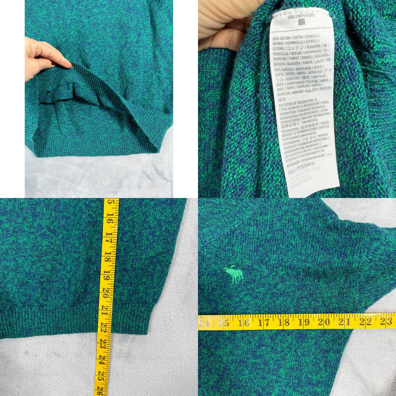 Abercrombie & Fitch VINTAGE Abercrombie Fitch Green Speckled Crewneck Sweater Womens Size S Size S / US 4 / IT 40 - 8 Thumbnail