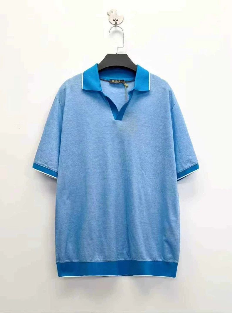Loro Piana Loro Piana Light blue striped Polo shirt Size US L / EU 52-54 / 3 - 1 Thumbnail