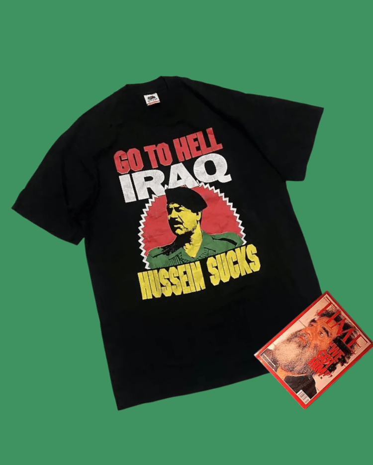 Fruit Of The Loom Vintage Saddam Hussein Iraq Shirt Size US L / EU 52-54 / 3 - 2 Thumbnail