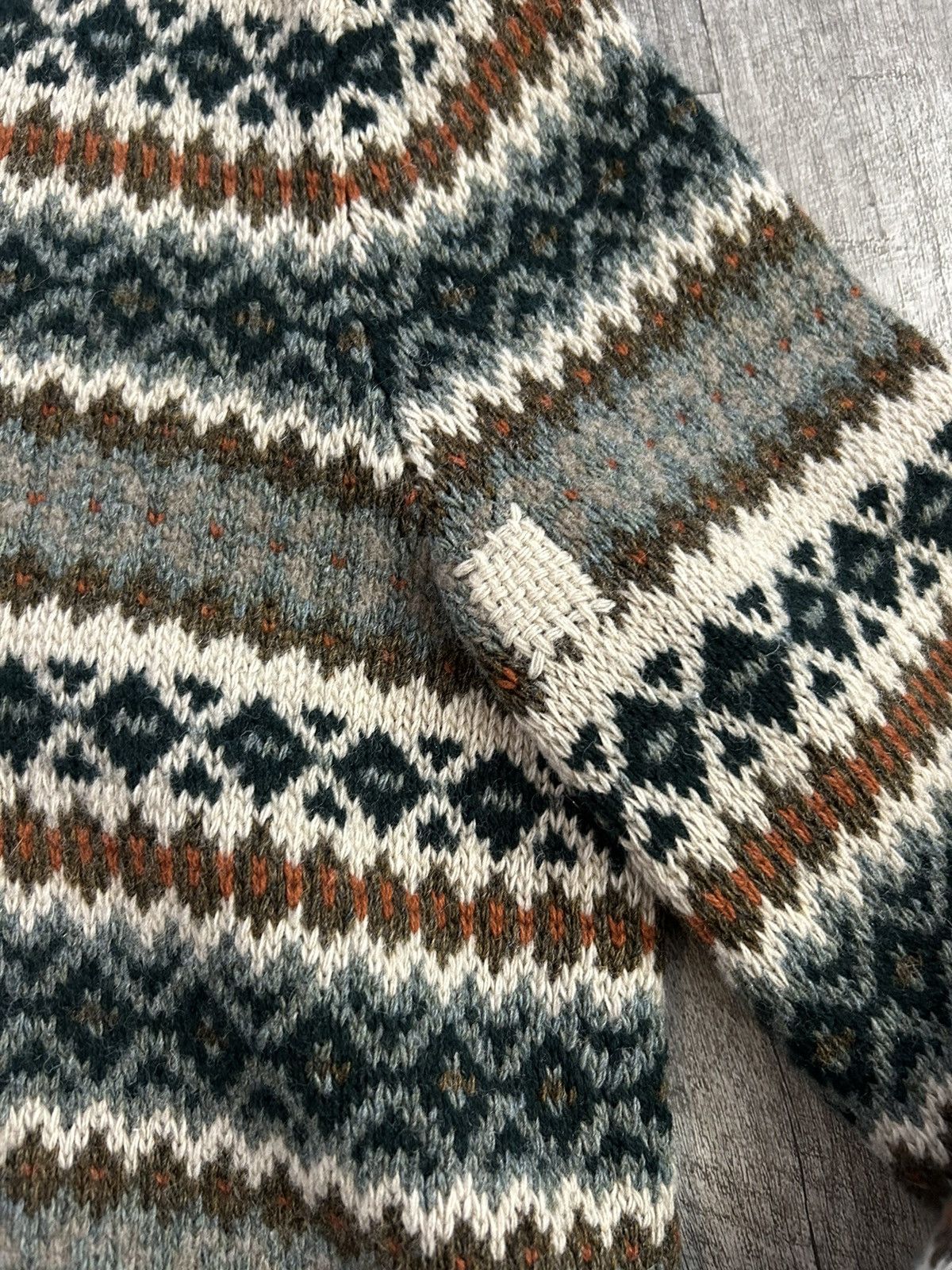 RRL Ralph Lauren Mended Wool HandKnit Sweater SZ S Size US S / EU 44-46 / 1 - 3 Thumbnail
