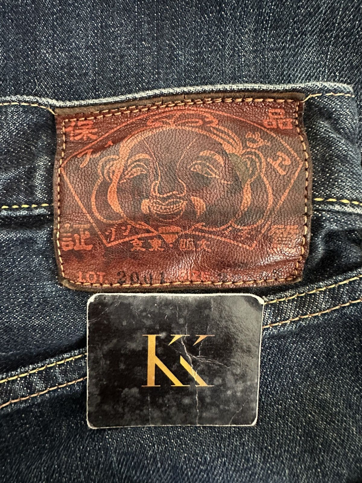 Evisu EVISU NO 2 LOT 2001 DAICOCK YELLOW SELVEDGE DENIM Size US 29 - 3 Thumbnail