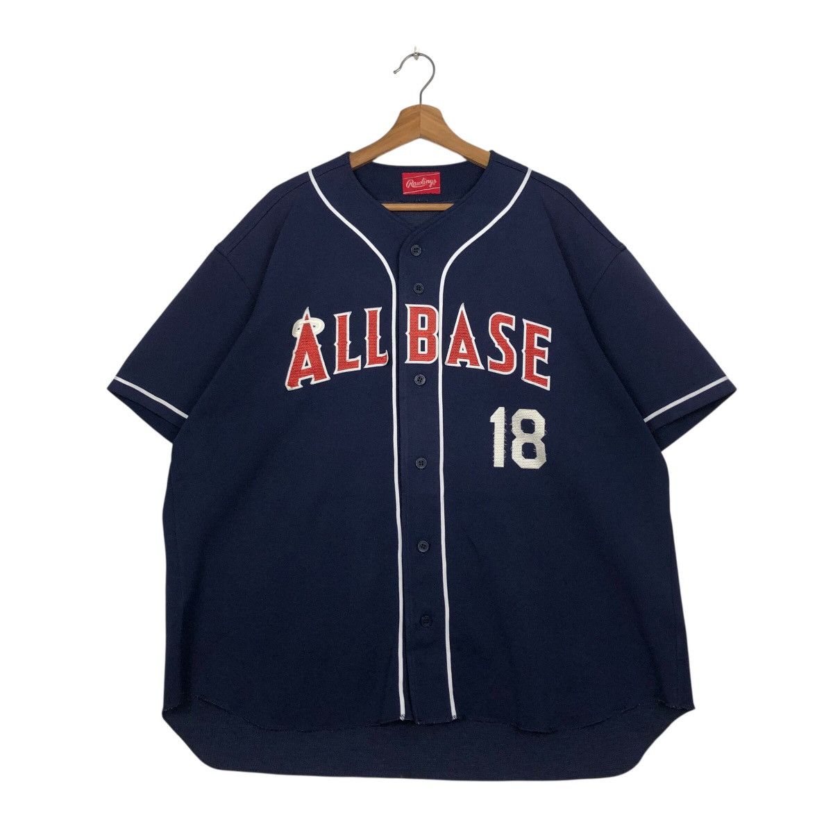 Japanese Brand 📌Vintage Baseball Shirt Button Rawling Big Logo Spell Out Size US M / EU 48-50 / 2 - 2 Thumbnail