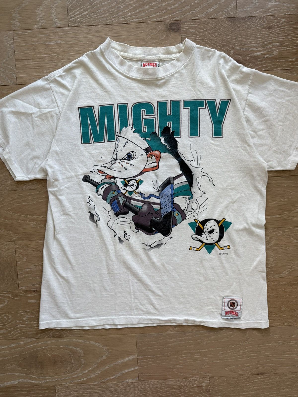 NHL Vintage 90s Mighty Ducks Anaheim NHL Hockey Disney Size US XL / EU 56 / 4 - 2 Thumbnail
