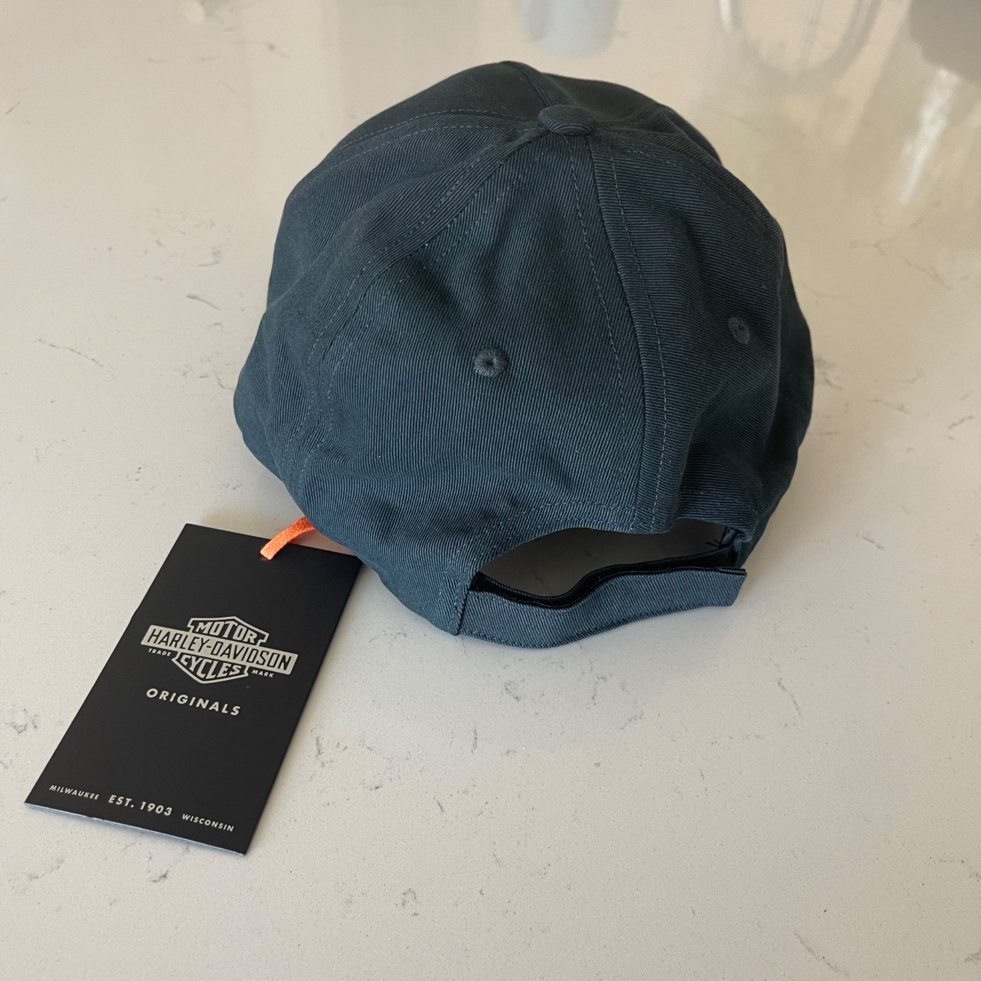 Harley Davidson NWT HARLEY DAVIDSON BAR & SHIELD TWILL PETROL HAT Size ONE SIZE - 3 Thumbnail