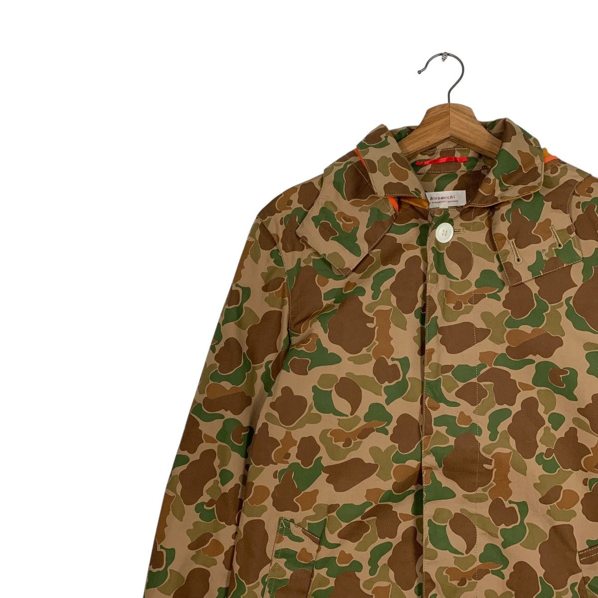 Japanese Brand Japanese Designer Hiromichi Nakano Camo Hooded Coat Size L / US 10 / IT 46 - 6 Thumbnail
