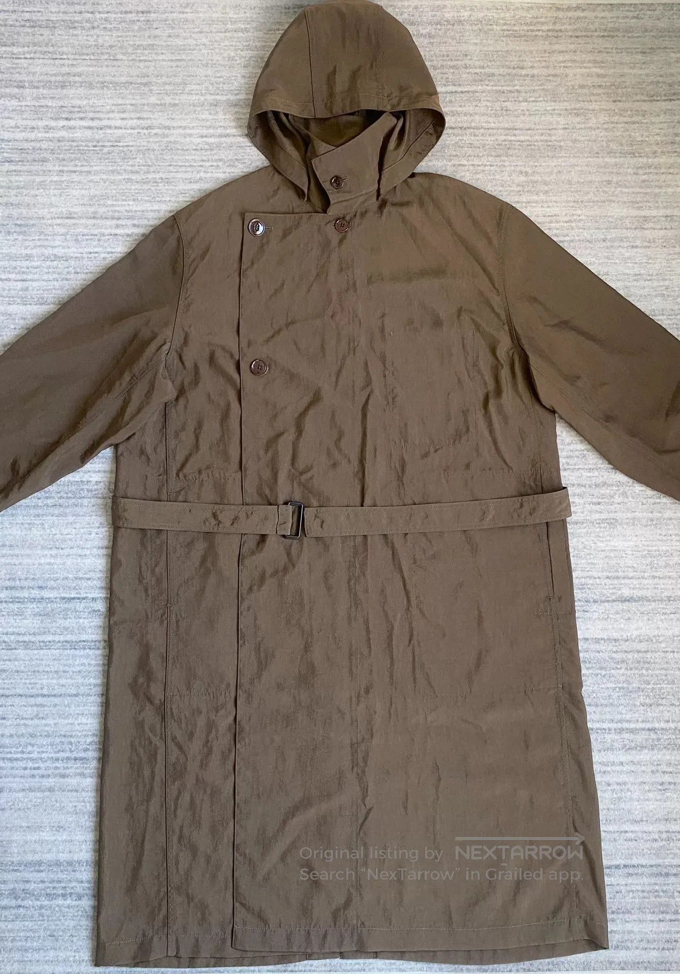 Lemaire brown belted trench coat with military silhouette. Size US XL / EU 56 / 4 - 2 Thumbnail