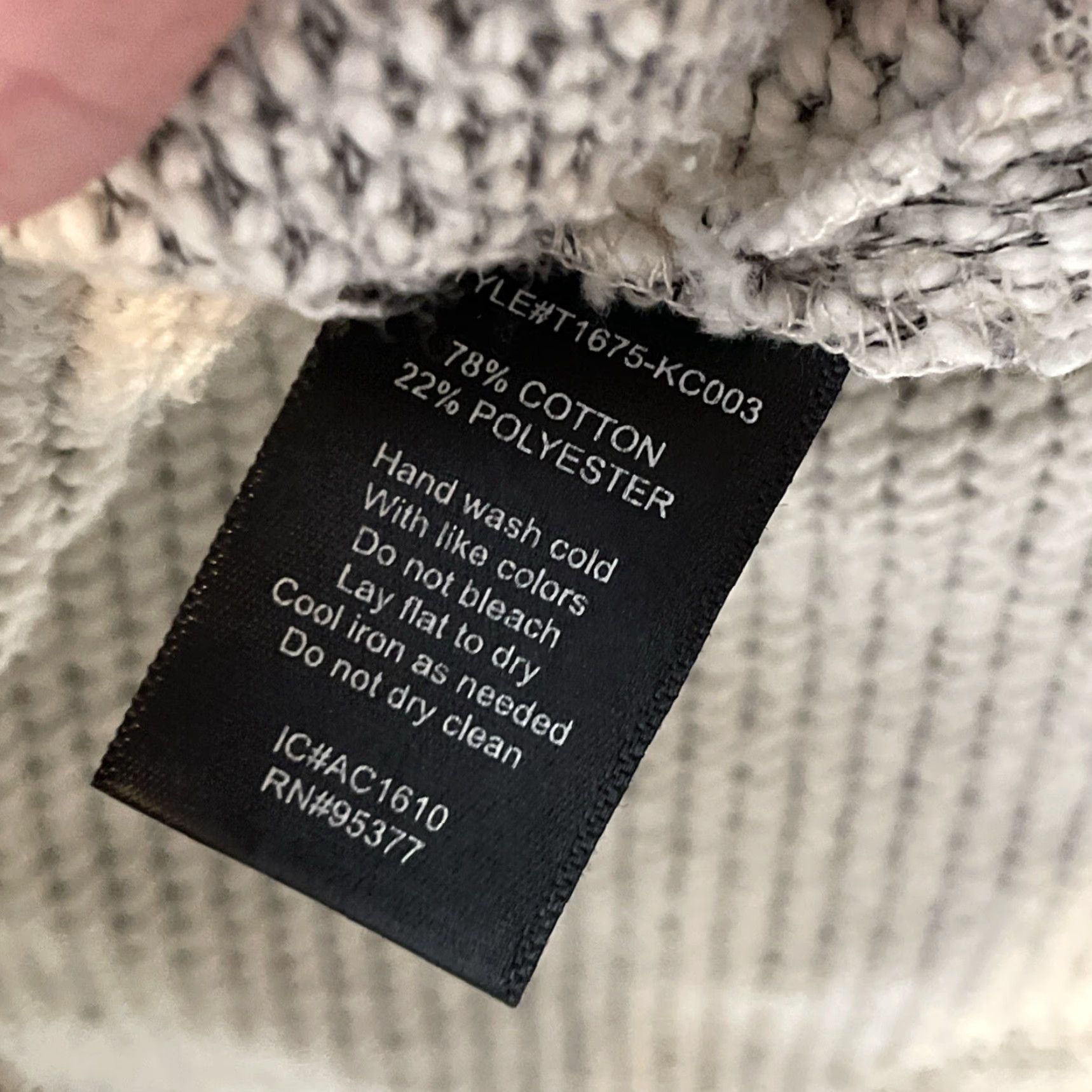 Sanctuary Sanctuary Women Knit Cotton Cowl Neck Dolman Sleeve Sweater Gray Cream Size M Regular Fit Vintage? No Size M / US 6-8 / IT 42-44 - 5 Thumbnail