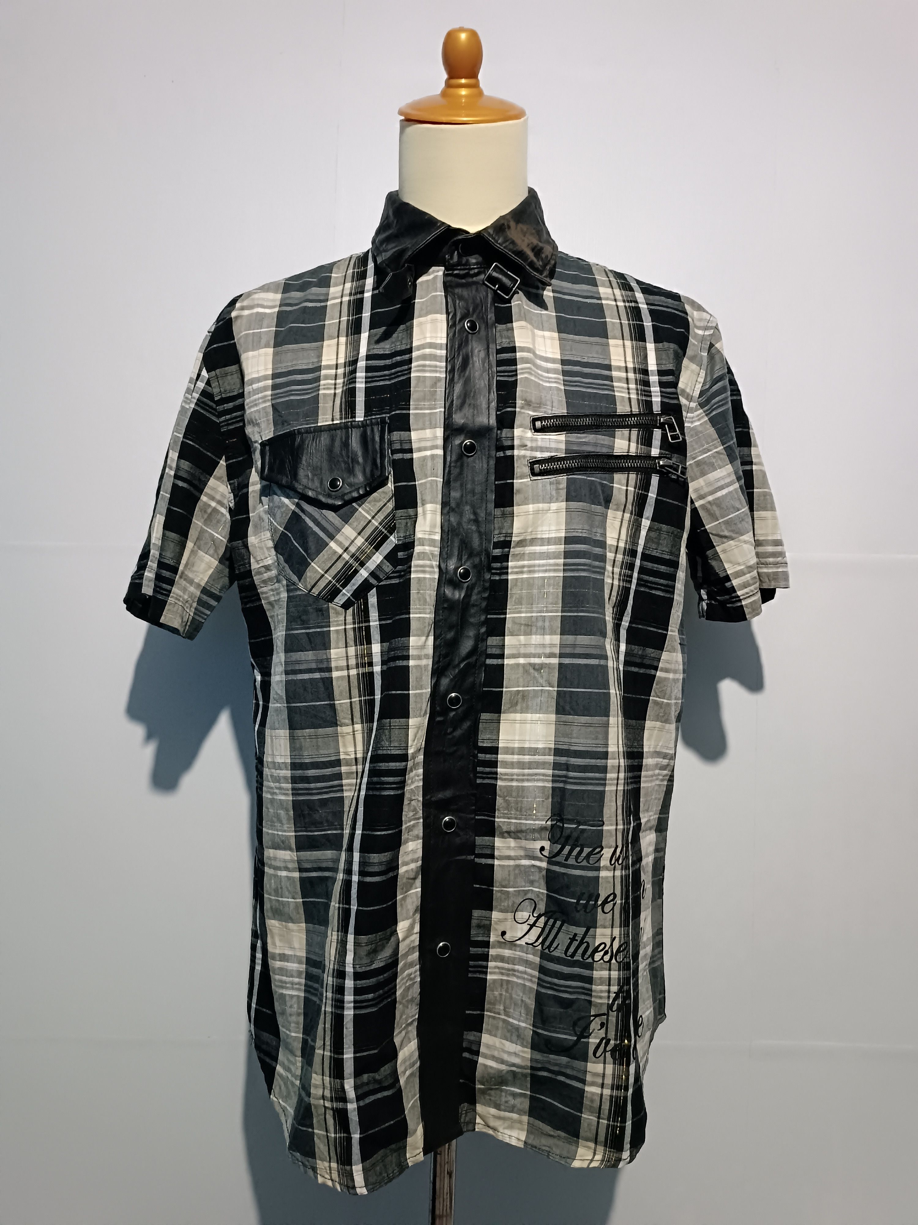 14th Addiction × Japanese Brand Japanese Brand Western Style Cotton Faux Leather Shirt Size US L / EU 52-54 / 3 - 1 Thumbnail
