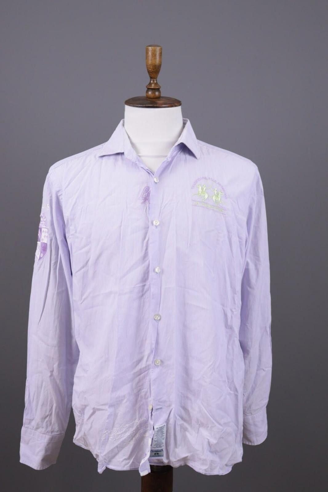 La Martina La Martina Buenos Aires Purple Pinstripe Shirt Size XXL Size US XXL / EU 58 / 5 - 1 Thumbnail