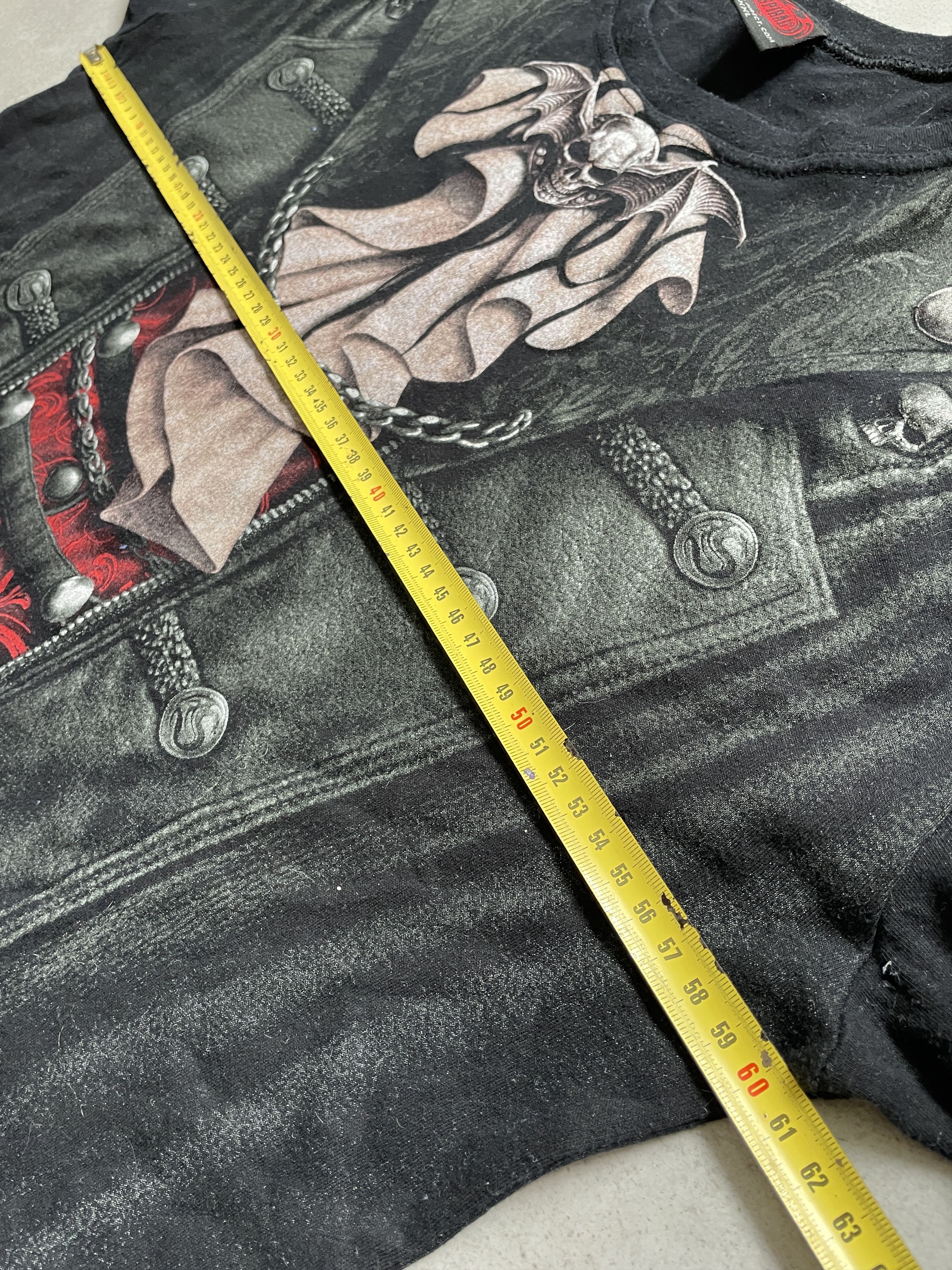 Affliction Y2K SPIRAL TROMPE LOEIL GOTH EMO LONGSLEEVE Size US XL / EU 56 / 4 - 5 Thumbnail