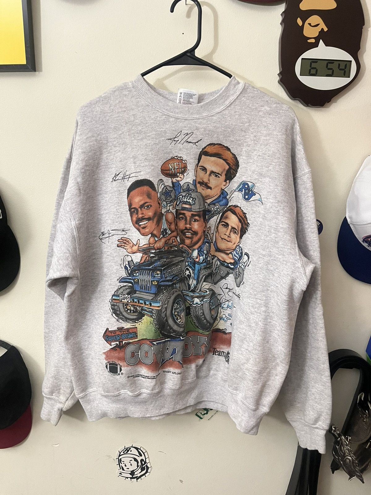 Hanes Vintage 90’s Dallas Cowboys Super bowl Crewneck NFL Large Size US L / EU 52-54 / 3 - 1 Thumbnail