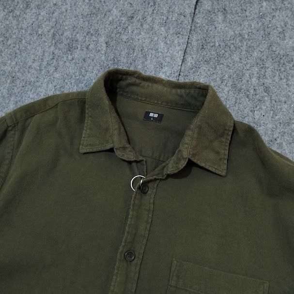 Japanese Brand × Uniqlo 🔥 UNIQLO Military Work Shirt – Y2K Vintage Army Style 🔥 Size US L / EU 52-54 / 3 - 9 Thumbnail