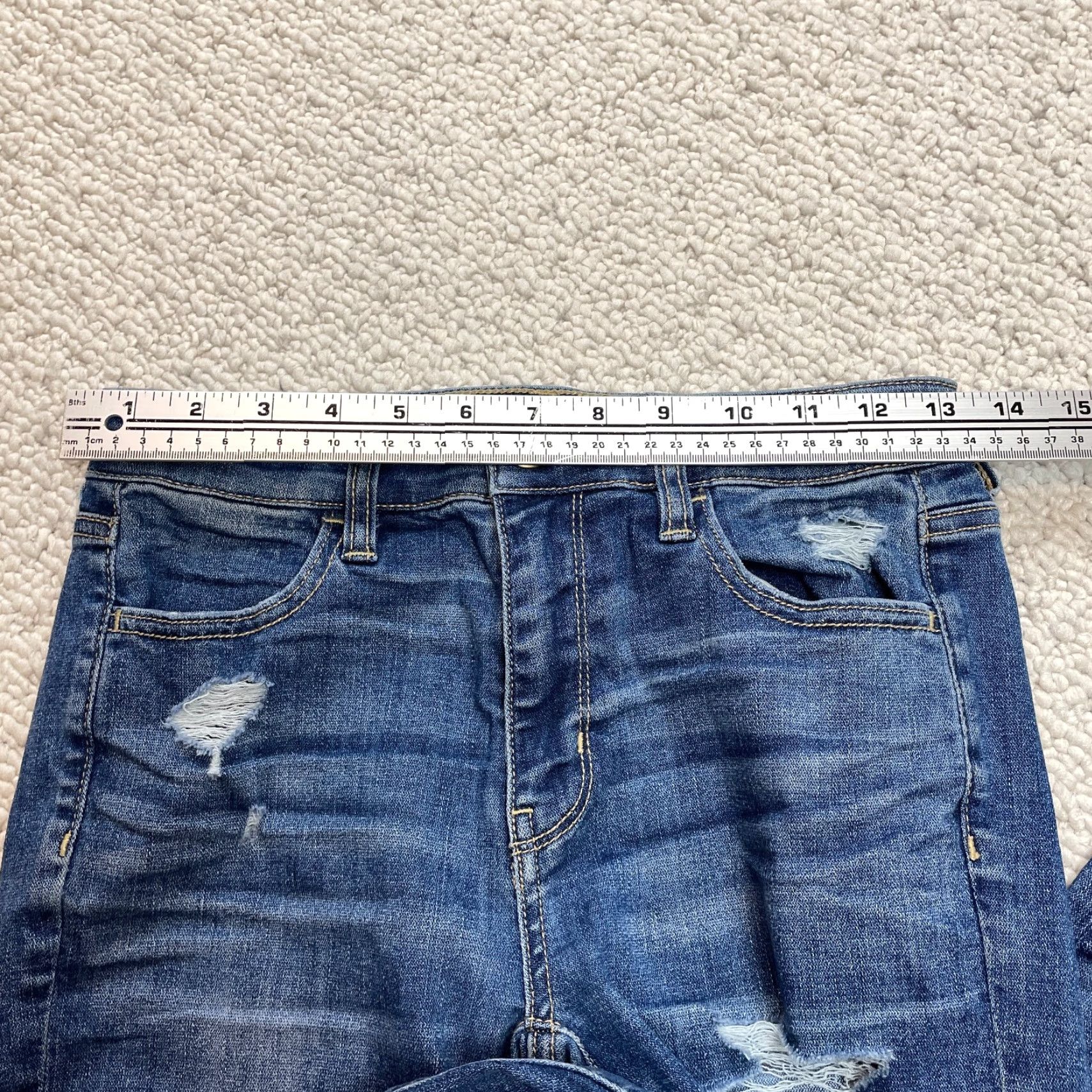 American Eagle Outfitters American Eagle Jeans Womens 4 Super Stretch High Rise Jegging Blue Dark Denim Size 27" / US 4 / IT 40 - 7 Thumbnail