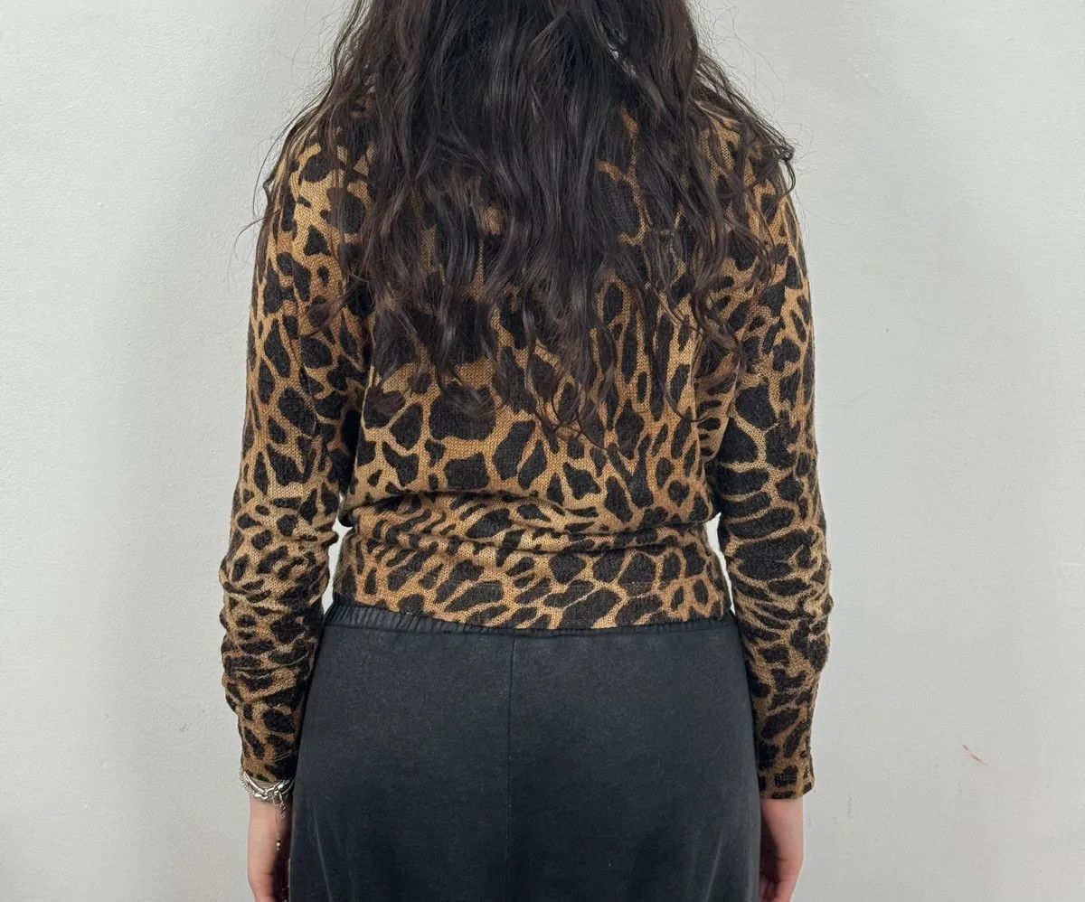Vintage 2000s Plein Sud Vulcano Leopard Effect Turtleneck Longsleeves Top Size S / US 4 / IT 40 - 3 Thumbnail