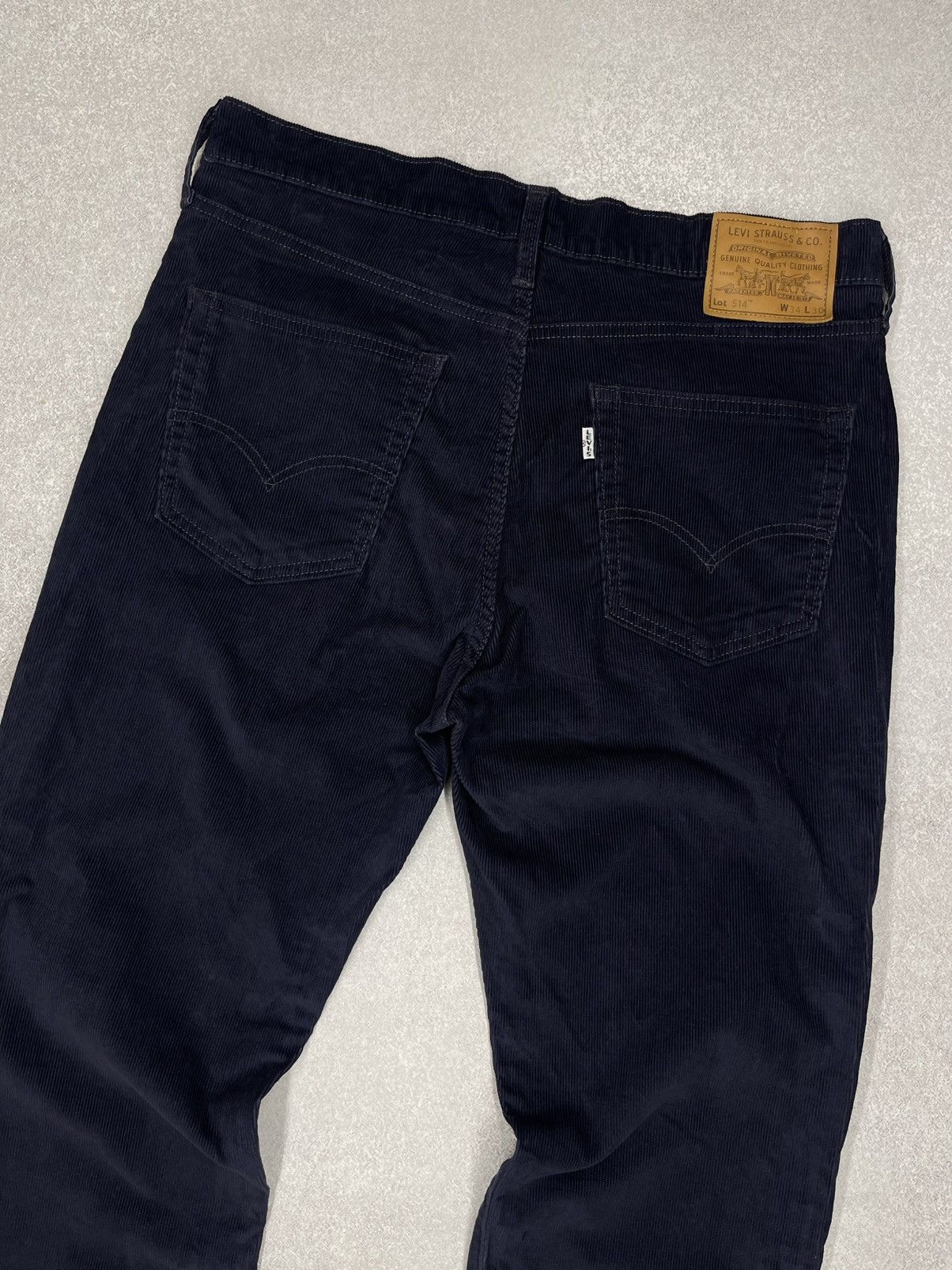 Levi's × Levi's Vintage Clothing × Vintage Mens Levis 514 Premium Velvet Pants Jeans Navy Corduroy Size US 34 / EU 50 - 3 Thumbnail
