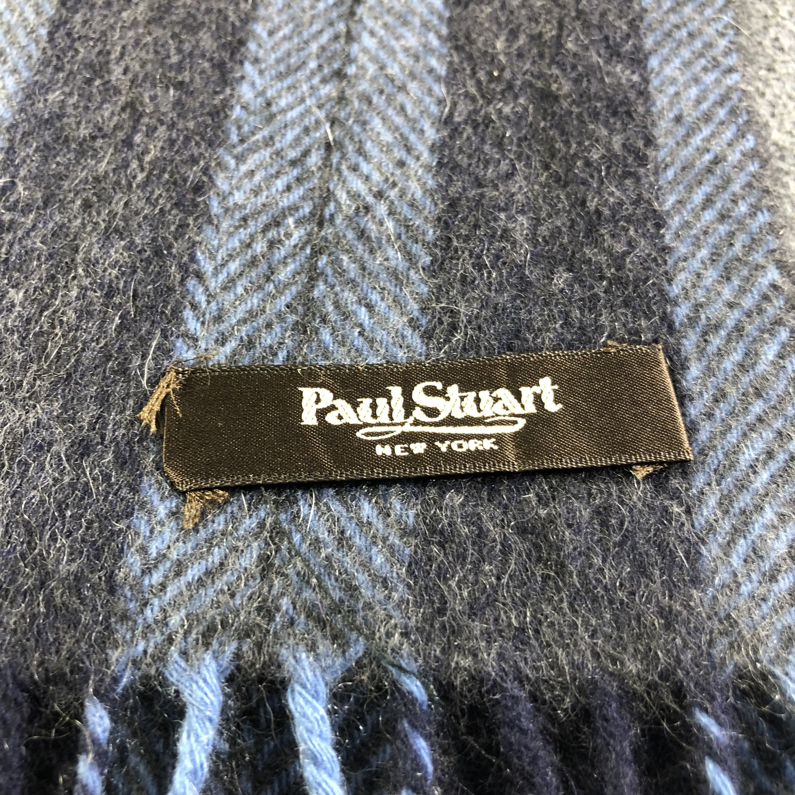 Paul Stuart Paul Stuart Striped Cashmere Scarf Muffler V2019 Size ONE SIZE - 4 Thumbnail