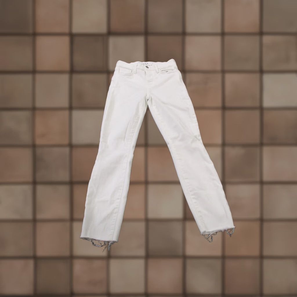 Frank & Eileen Frank Eileen Jeans Women 25 White Denim Skinny Sligo Preppy USA Made Stretch Size 42" / US 20 - 1 Thumbnail