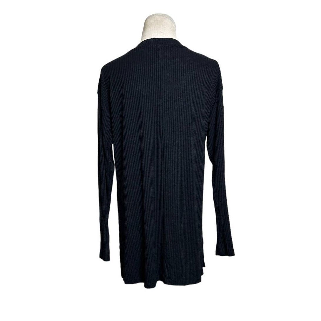 Asos Asos black crew neck long sleeves side slits sweater size 4 Size S / US 4 / IT 40 - 2 Thumbnail