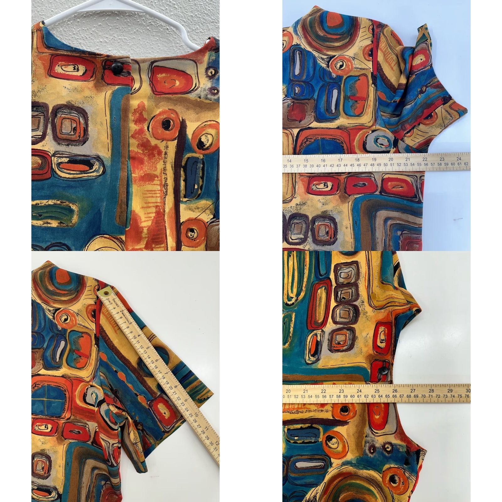Vintage VINTAGE Kensington Square Womens Blouse Size Small Short Sleeve Abstract Size S / US 4 / IT 40 - 8 Thumbnail