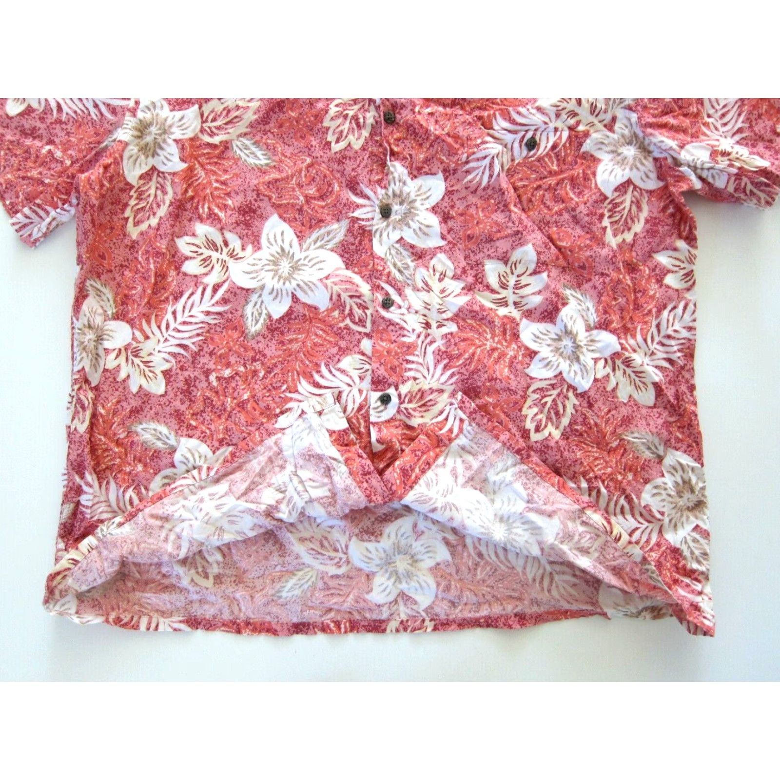 Pinko VINTAGE Island Shores Cotton Pink White Floral Hawaiian Button Down Shirt XXL Size US XXL / EU 58 / 5 - 5 Thumbnail