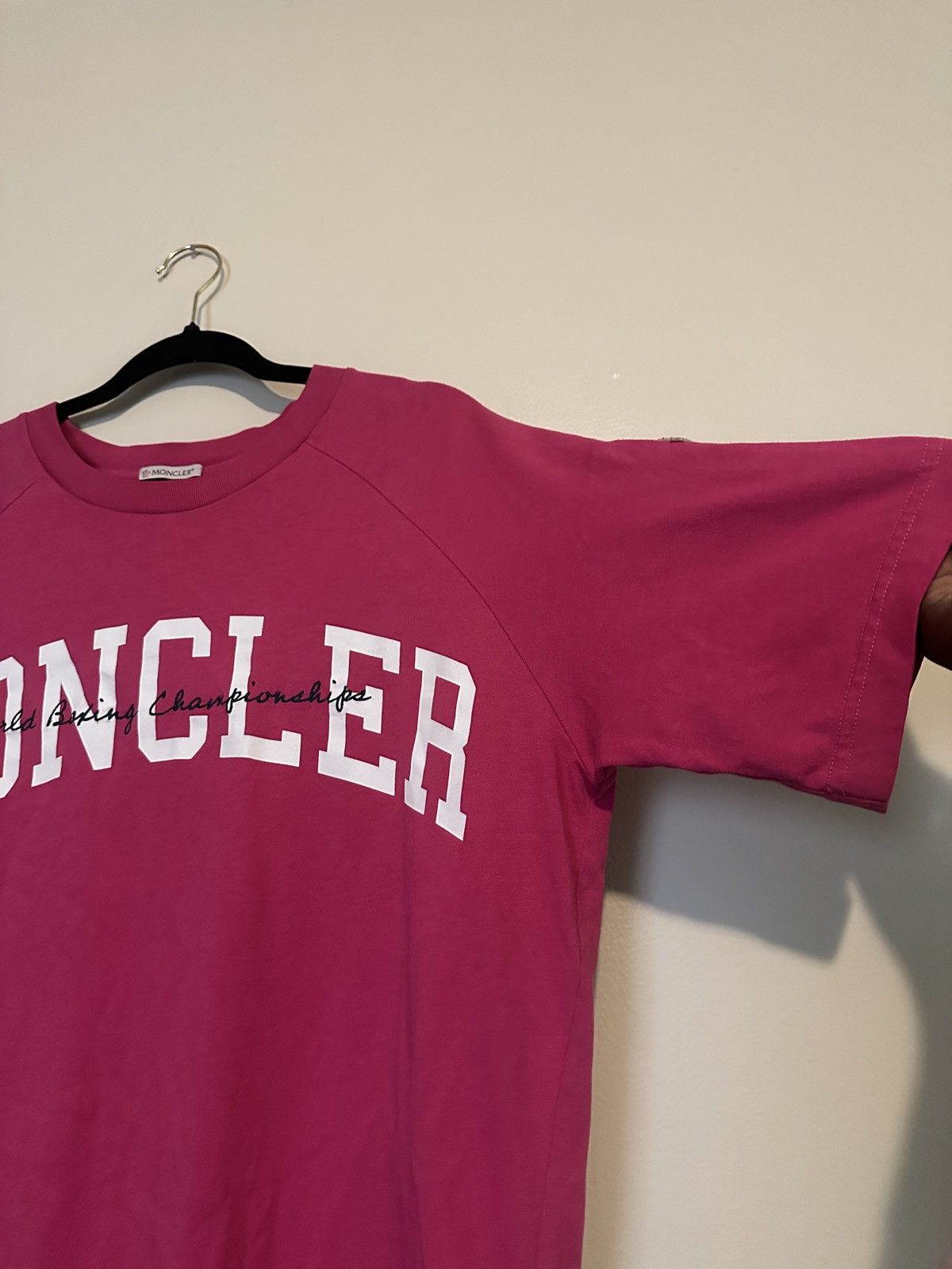 Moncler Moncler Logo T-Shirt Pink Size US M / EU 48-50 / 2 - 5 Thumbnail