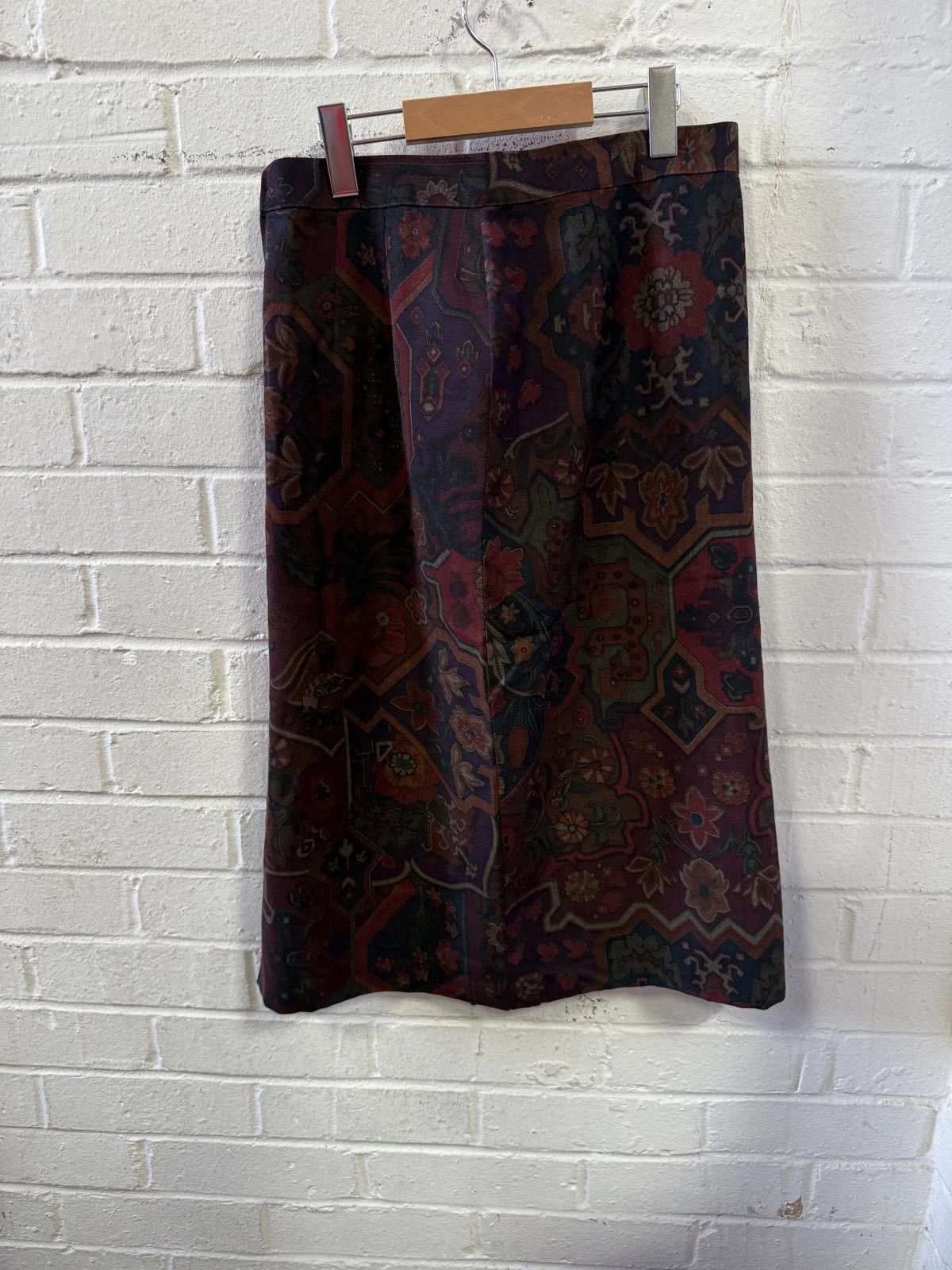 Designer St Michael Women's Patterned Skirt UK Size 14 Size 32" / US 10 / IT 46 - 2 Thumbnail