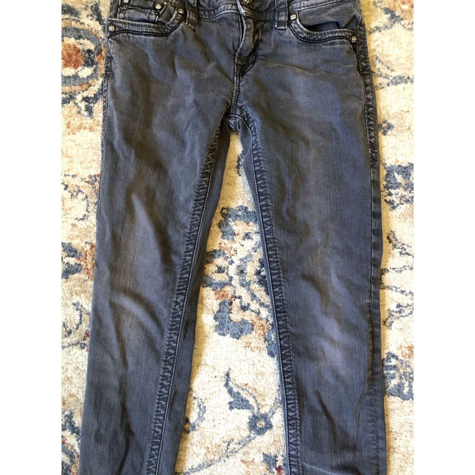 Vintage Rock Revival Jeans Women's Gray Size 29 Celine Skinny Size 29" - 3 Thumbnail