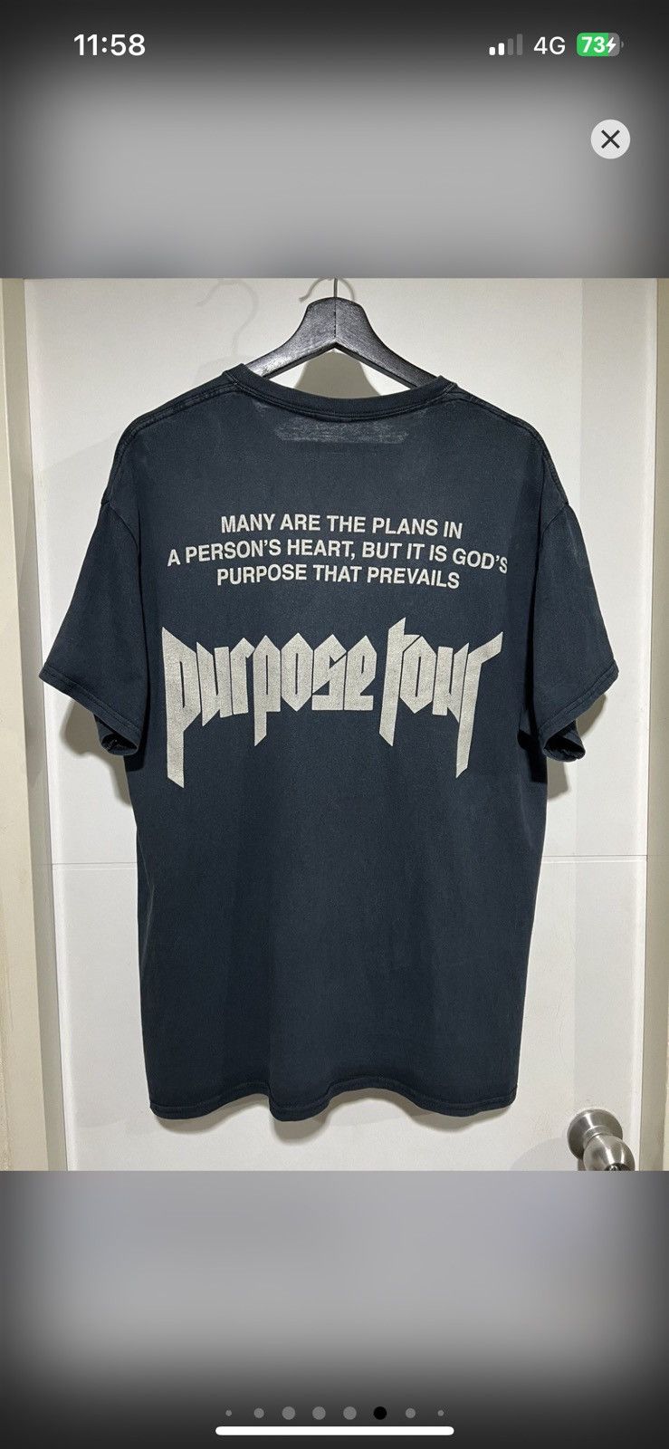 Justin Bieber Faded Justin Bieber Purpose Tour Size US L / EU 52-54 / 3 - 11 Thumbnail
