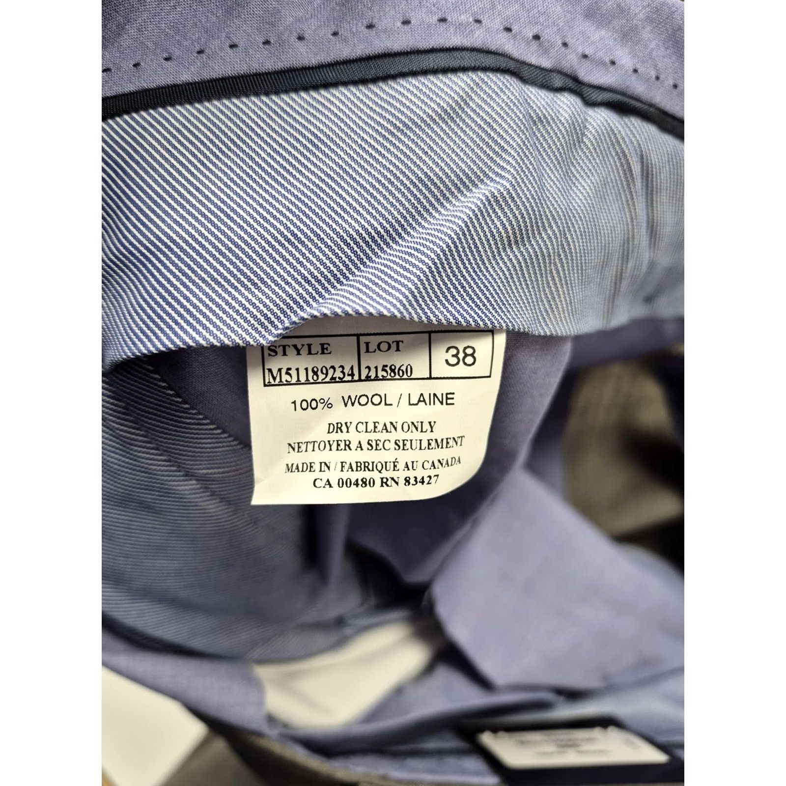Vintage Ballin Mens Gray Wool Dress Pants Comfort-EZE Flat Front Straight 38x37 NWT Vintage? No Size US 38 / EU 54 - 3 Thumbnail