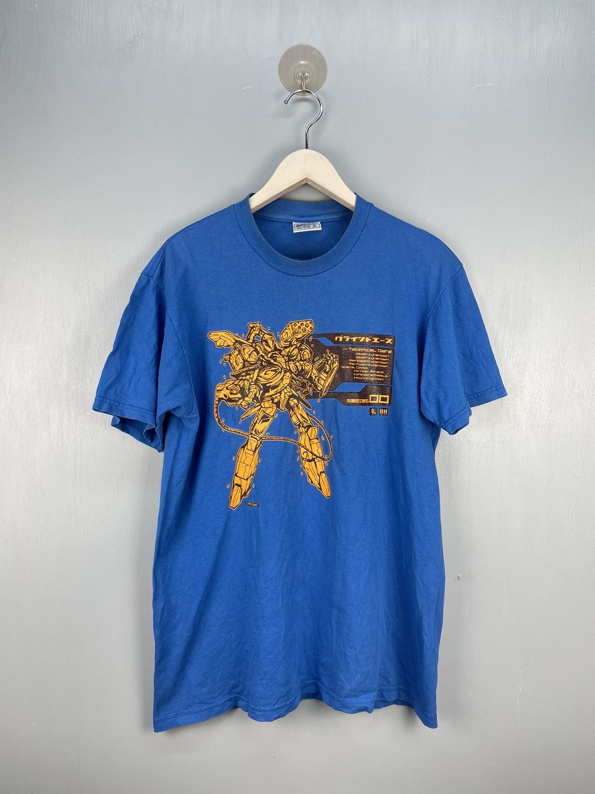 image of Cartoon Network x Vintage 90's Grinderman Cimaitooz95 Japanese Anime T Shirt in Blue (Size Medium)