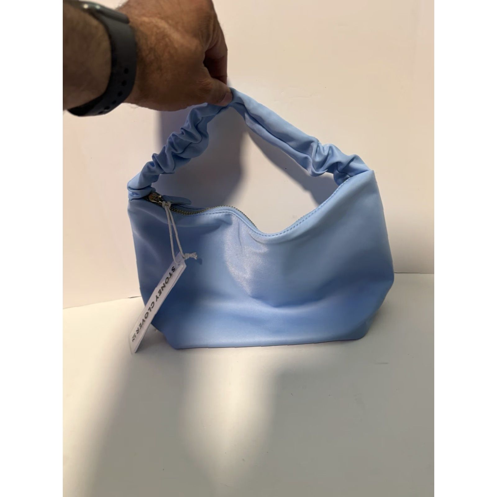 Vintage Stoney Clover Lane Bag Scrunch Handle Periwinkle Blue Nylon Zip Classic Women Size ONE SIZE - 2 Thumbnail