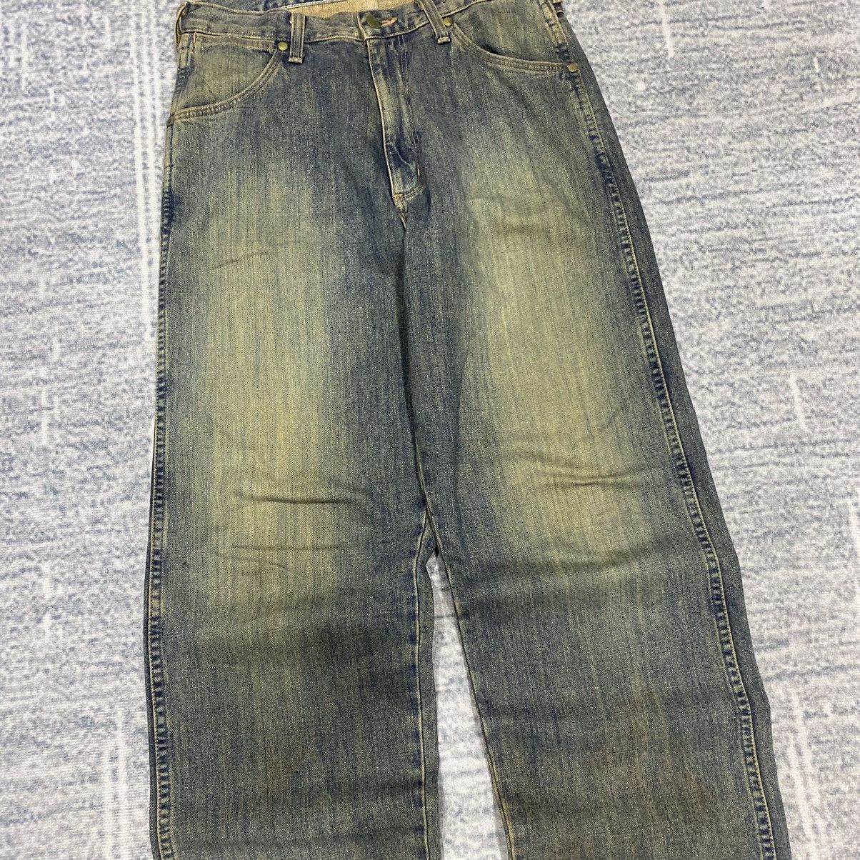 Beauty Beast × Le Grande Bleu (L.G.B.) × Vintage Sick☠️ Wrangler Mud Wash Jeans 80s 90s Dirty Size US 31 - 4 Thumbnail