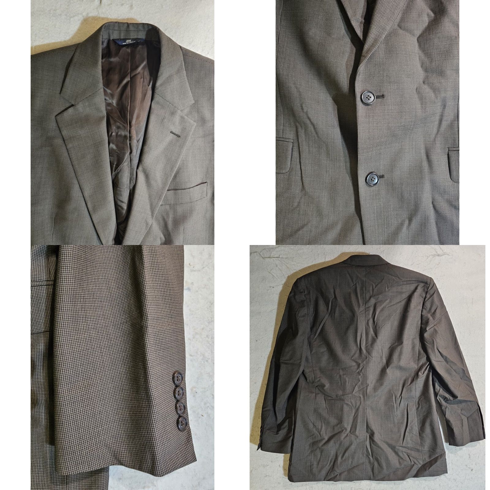 Brooks Brothers Brooks Brothers 346 Stretch Wool 2 Piece Mens Suit Brown 43L 34x32 Houndstooth Suit Men Regular 2 Piece Long Notch Lapel Modern Classic Mens Size 46R - 9 Thumbnail