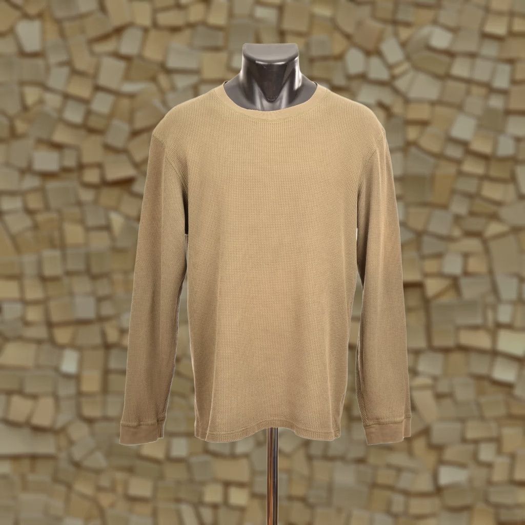 Finisterre Finisterre DDP Sweatshirt Shirt Men M Green Organic Cotton Waffle Pullover Size US M / EU 48-50 / 2 - 1 Thumbnail