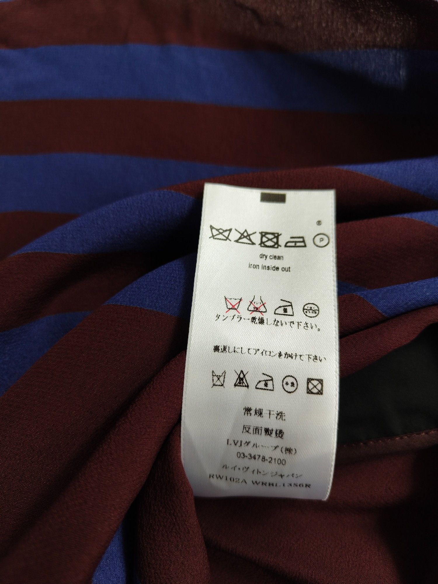 Louis Vuitton Maroon And Blue Top With Open Back Size XS / US 0-2 / IT 36-38 - 9 Thumbnail