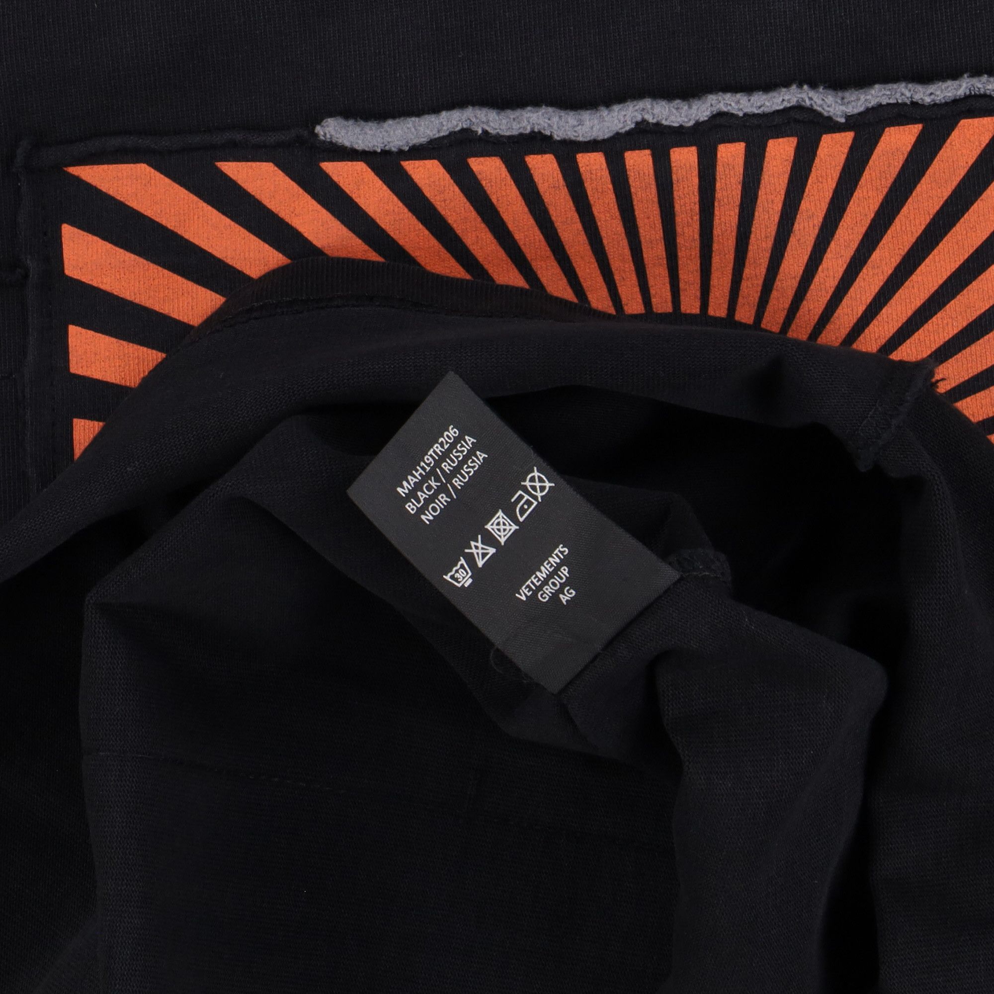 Vetements Black Russia Patchwork Oversized Long Sleeve T-Shirt Size XS / US 0-2 / IT 36-38 - 7 Thumbnail